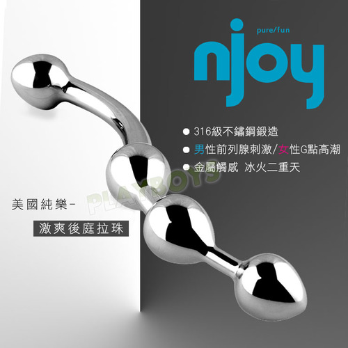 美國純樂-316不鏽鋼激爽後庭拉珠(男女通用)