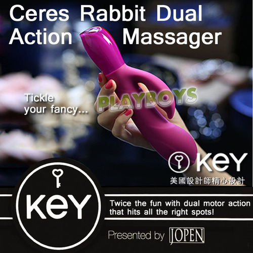 美國KEY-Ceres Rabbit克瑞斯頑皮兔多頻雙震按摩棒