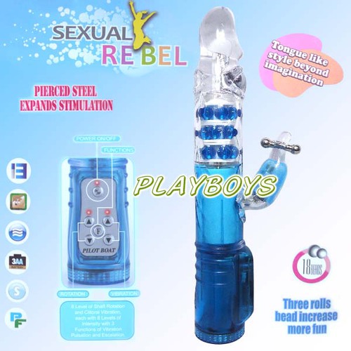 衝擊節奏防水滾珠雙頻按摩棒